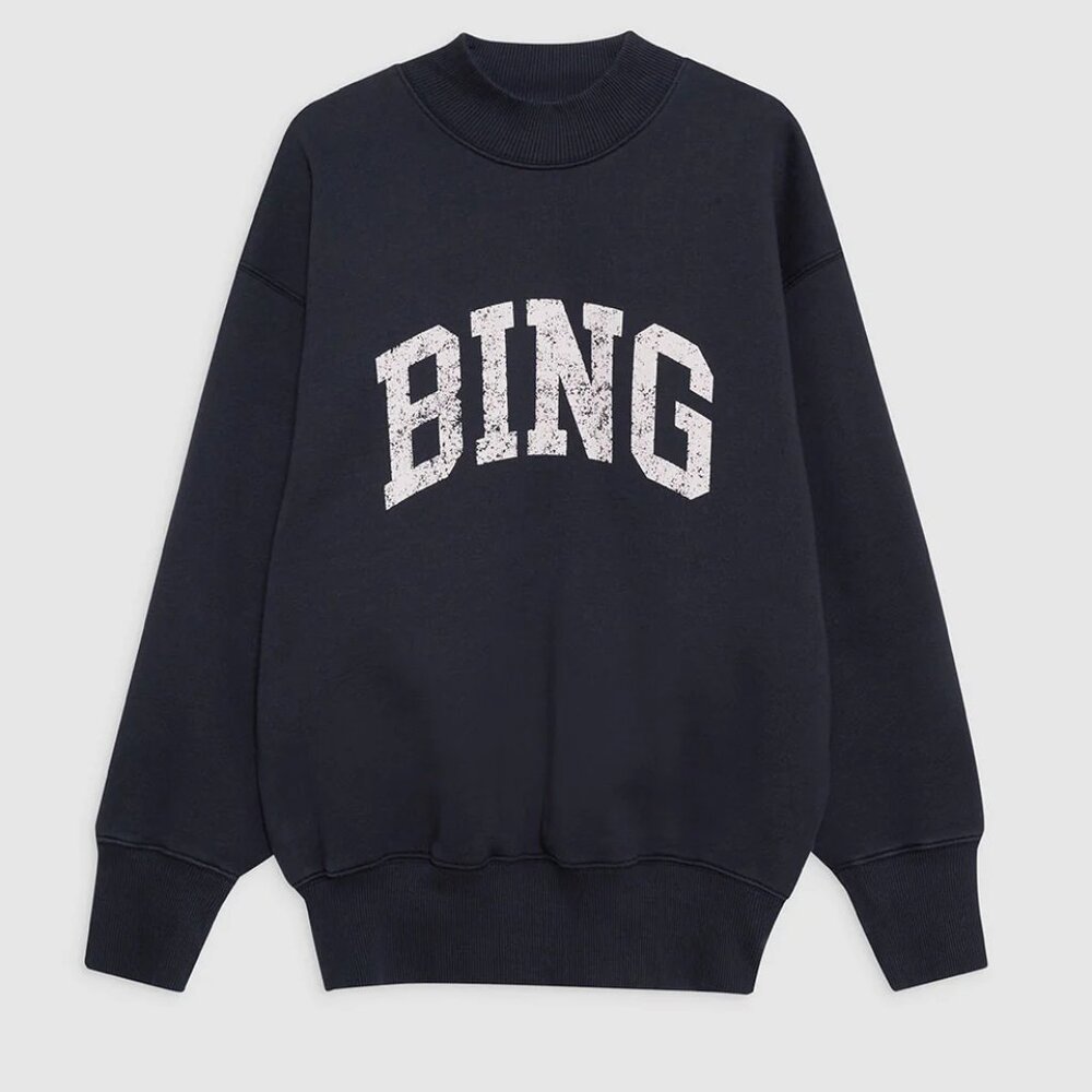 ANINE BING Bradie Sweatshirt - NWT - Size XS - Navy
